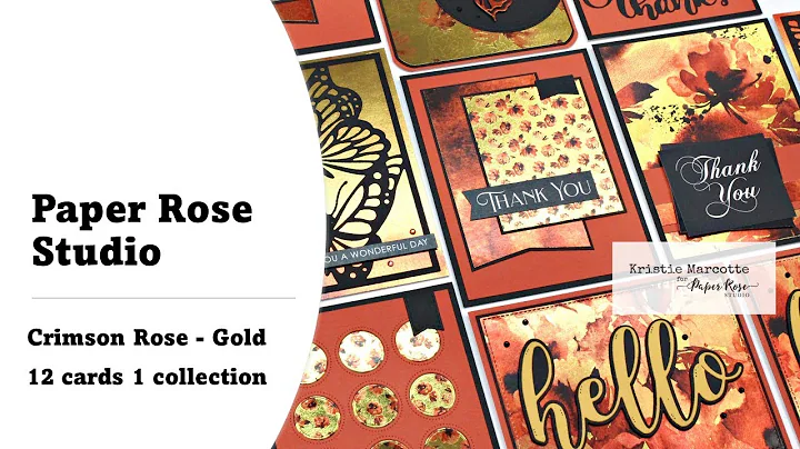 Paper Rose Studio | Crimson Rose | 12 cards 1 coll...
