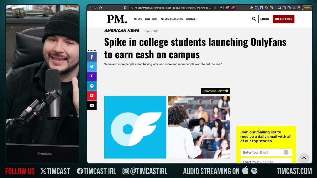 High School Girls BRAG About Only Fans As Career, Time To Slut Shame OF Women | Tim Pool