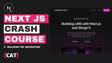 Next.js Crash Course 2024 Part 2:  Building Top Navigation with Shadcn UI and Tailwind
