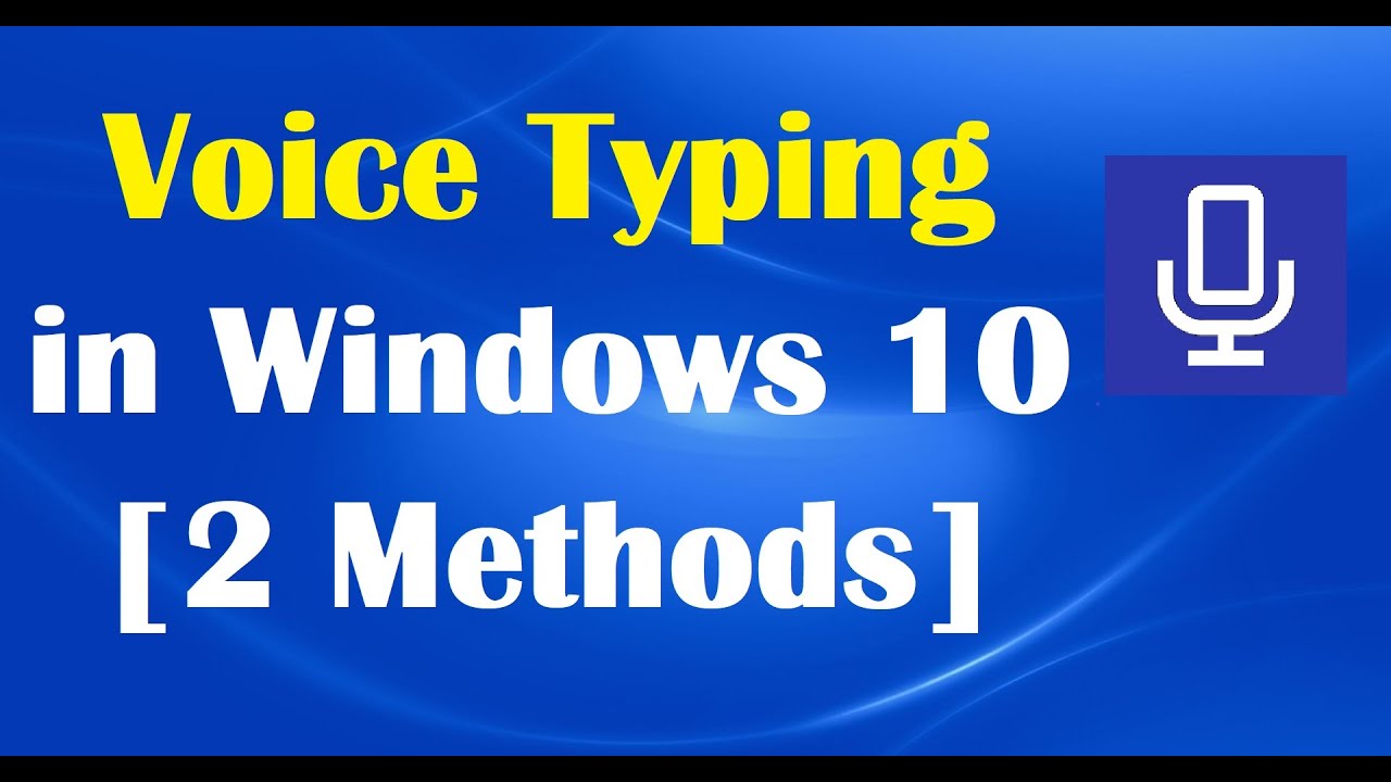 speech to type windows 10