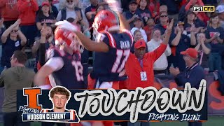 Luke Altmyer Finds Hudson Clement in the End Zone vs. Maryland | Illinois Football