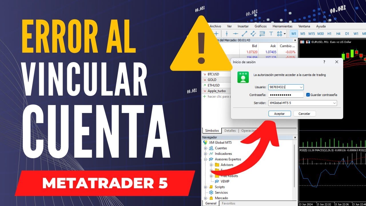ERROR al VINCULAR CUENTA en METATRADER 5 | MT5 para PRINCIPIANTES - YouTube