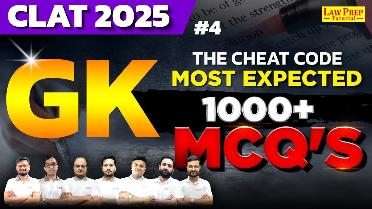 CLAT 2025 | GK 1000+ Most Imp. MCQs | Most Important GK & Current ...