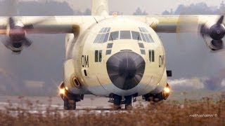 Military Landings: Lockheed C-130 Hercules & Alenia C-27J Spartan at Airport Bern-Belp