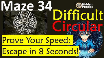 Difficult Circular mazes Maze 34