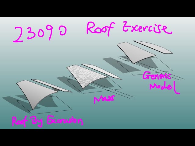 23090 - Revit Roof Exercise (Roof By Extrusion, Mass, and Generic Model) -  YouTube