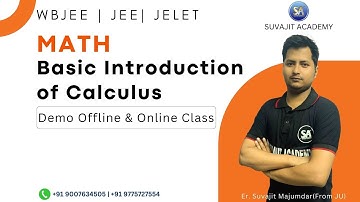 MATH Basic Introduction  of Calculus Demo Offline & Online Class  WBJEE | JELET JEE  Suvajit Academy