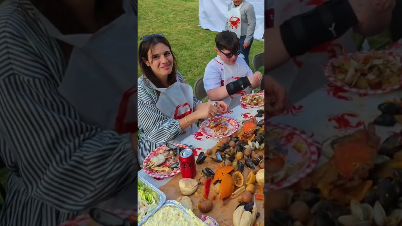 A beautiful Easter Feast with Family, 4/12/26 #fyp #seafoodboil #family #friends #music #together 