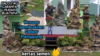 Dekor Panggung. Nuansa Bukit bebatuan . ternyata terbuat dari kertas semen