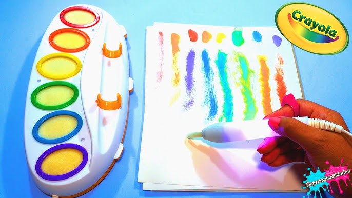 Crayola Magic Light Brush Color Wonder Mess Free Coloring Unboxing Toy  Review by TheToyReviewer 
