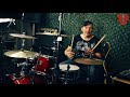 Funky drummer  dirk sengotta in the studio