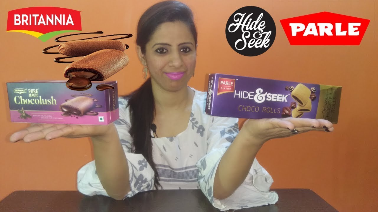 Review Of Britannia Chocolush Parle Hide Seek Choco Rolls Bhukkad Babes Youtube