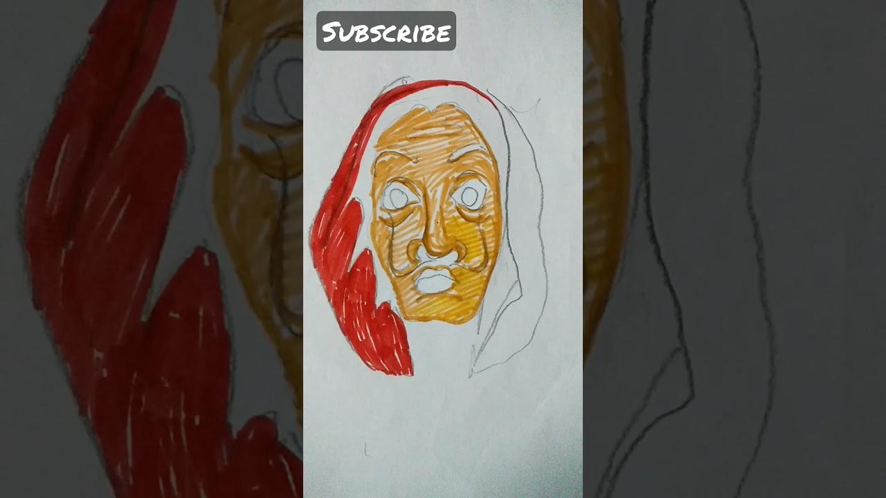 Drawing Money Heist character 