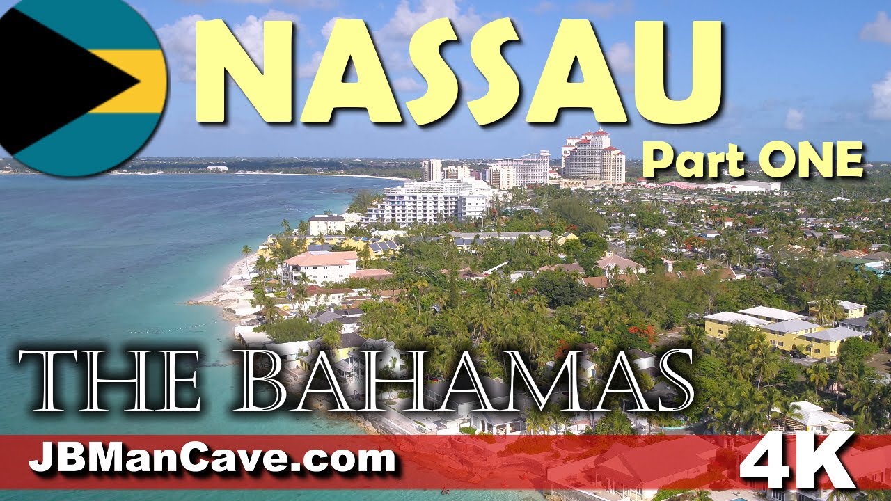 Nassau island The BAHAMAS aerial view 4K sea beach hotels Part 1 JBManCave.com