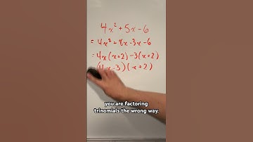 If you are still doing this, you are factoring trinomials the wrong way #shorts