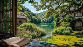 Open Window to a Spring Lake 🌿 Morning Birds & Lake Ambience Sounds for Calm, Work, Study or Relax