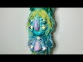 Making a Light Up Monster Paper Mache Wall Piece
