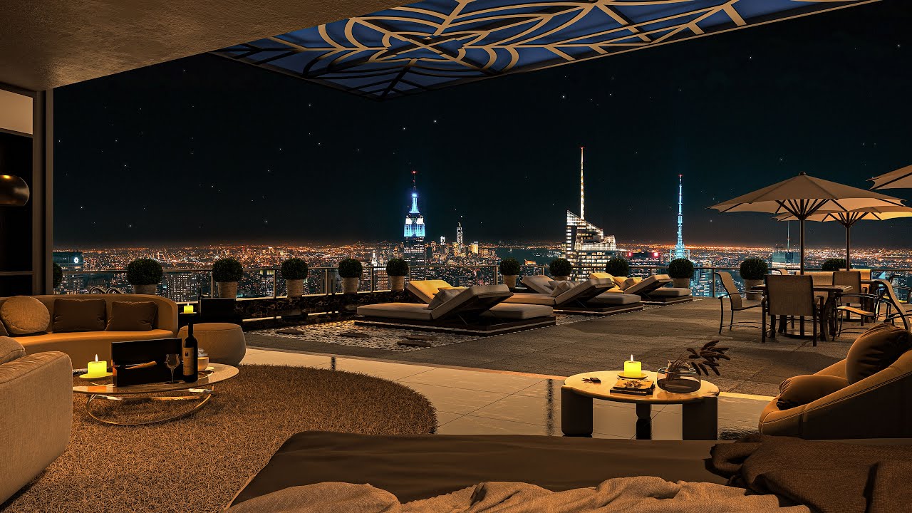 Relax In A Luxury New York Apartment Relaxing Piano Jazz for Chilling