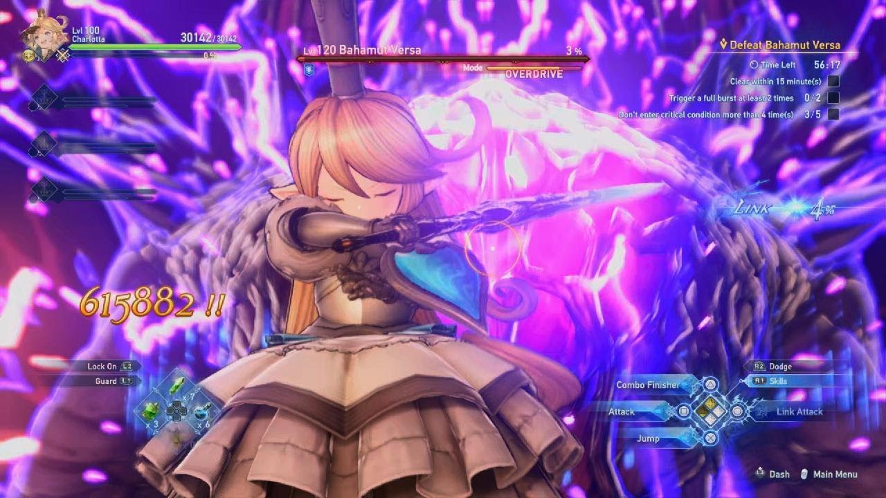 Granblue Fantasy: Relink | Charlotta, Bahamut Versa True Solo Sub-4min