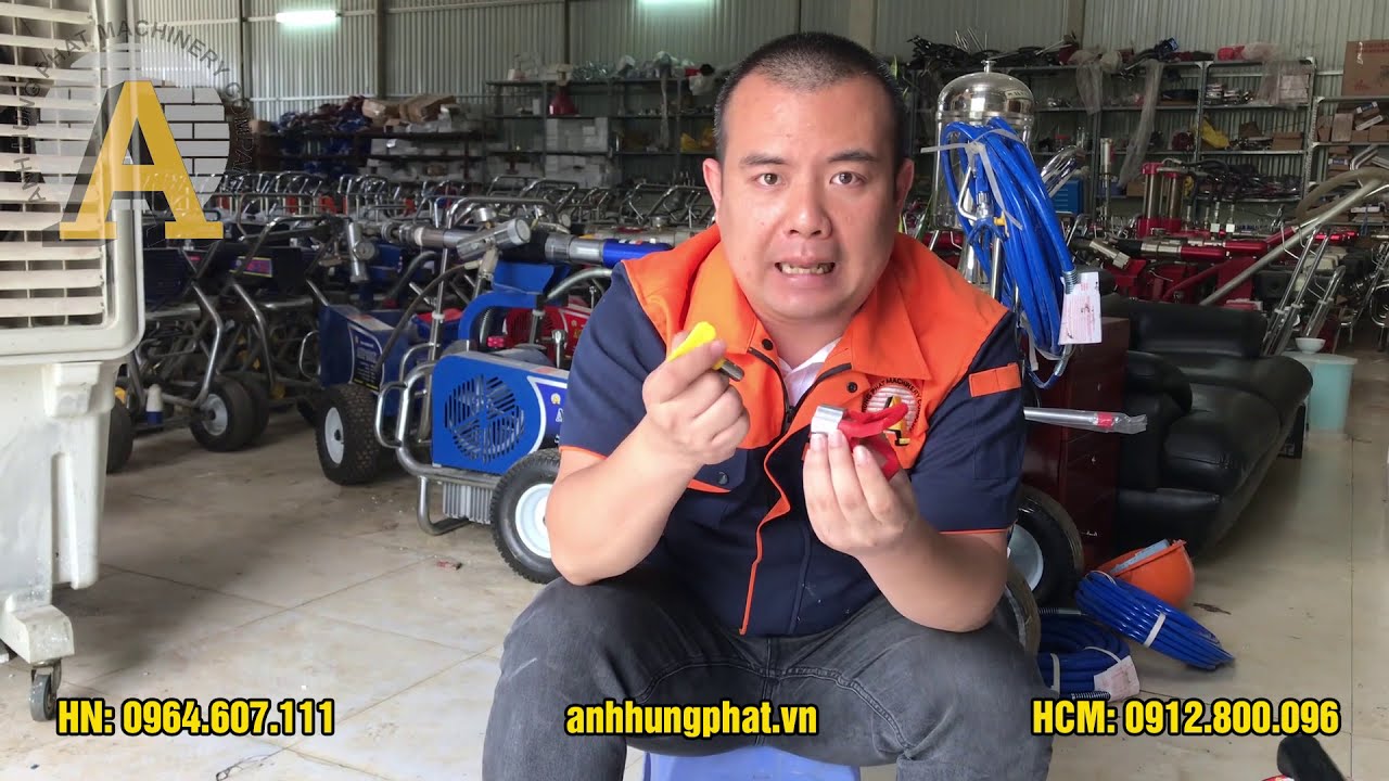 Máy phun sơn bột bả PT 795: Hướng dẫn sử dụng + vệ sinh bền máy khoẻ động cơ.