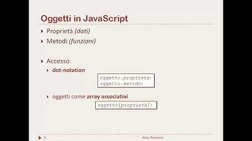 JavaScript 06 Oggetti