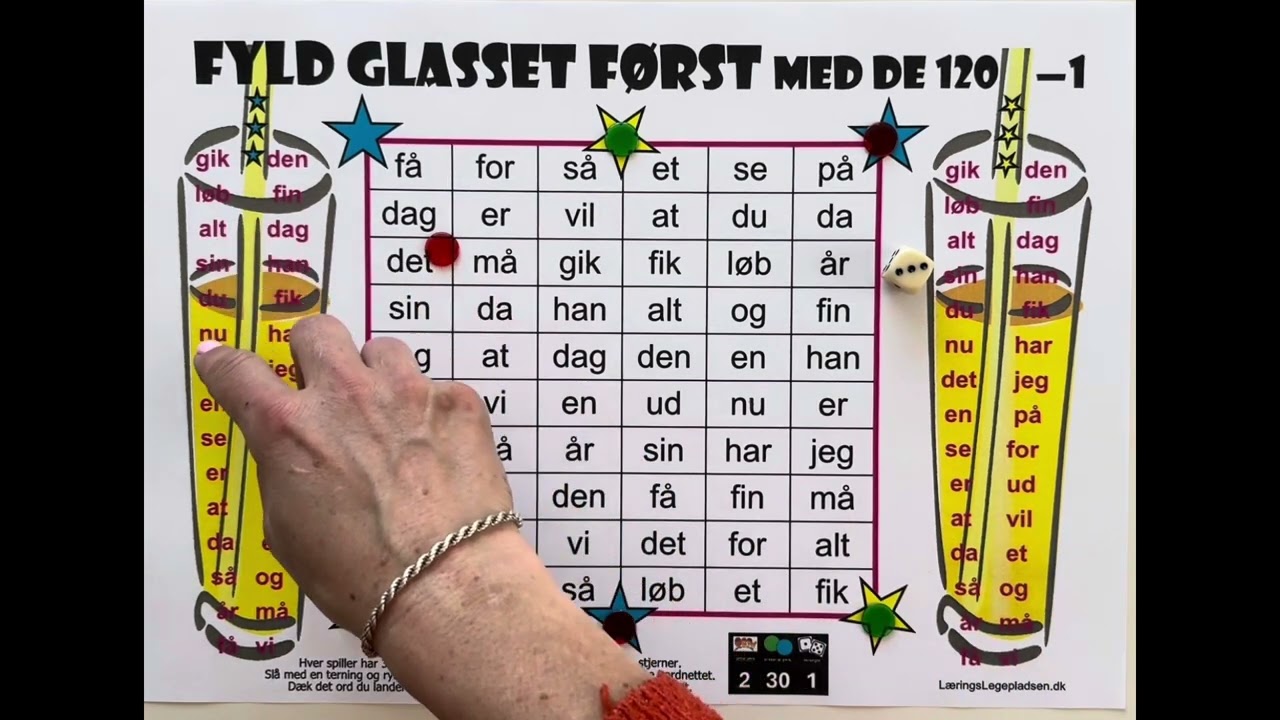 Fyld glasset først (de 120 ord)