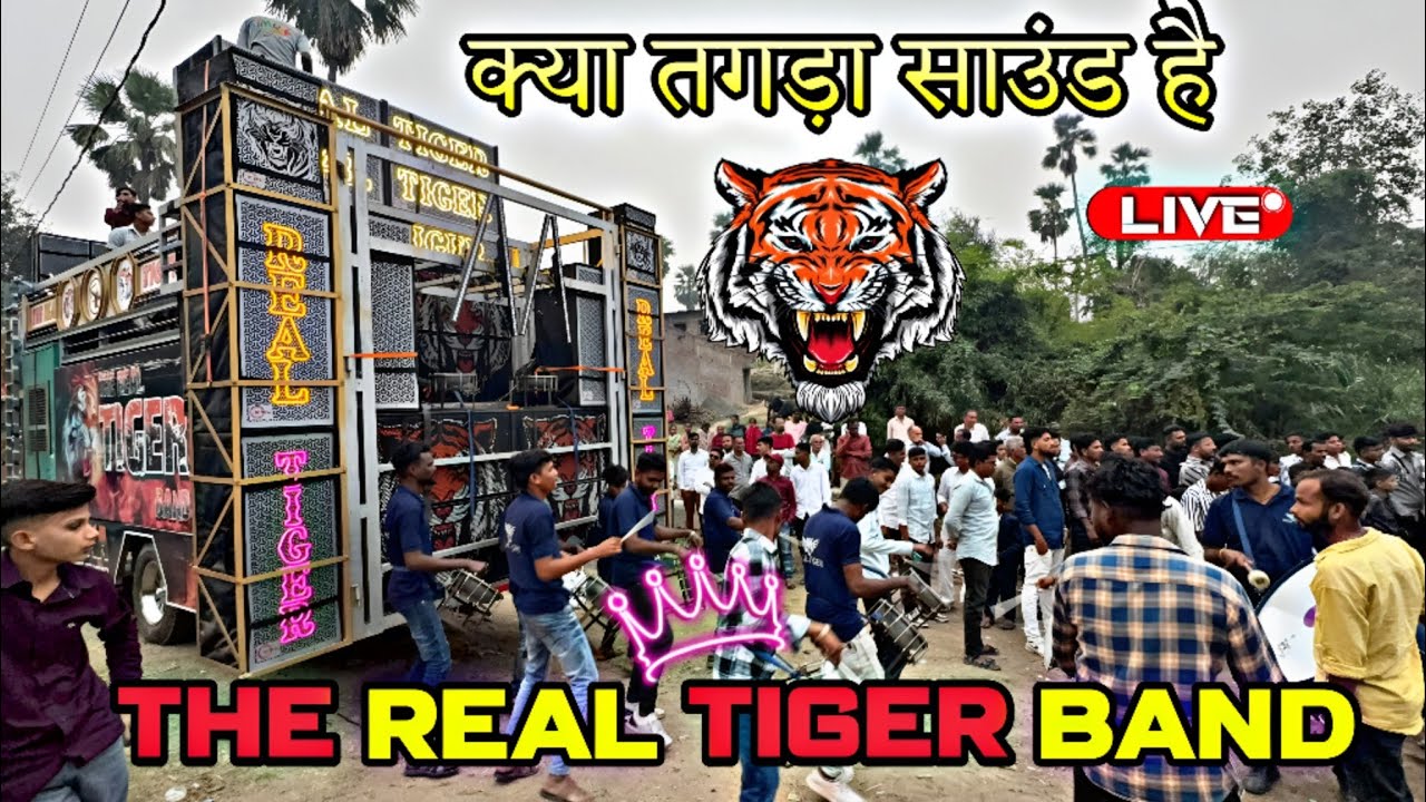 क्या तगड़ा साउंड है ll the real tiger band live -torana (rajpipla)