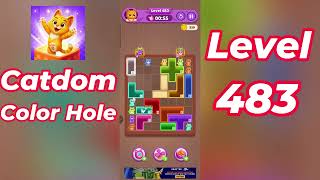 Catdom Color Hole Level 483 Walkthrough [NEW UPDATE] 🐱🟣 | Relaxing Color Puzzle Game | Go Answer