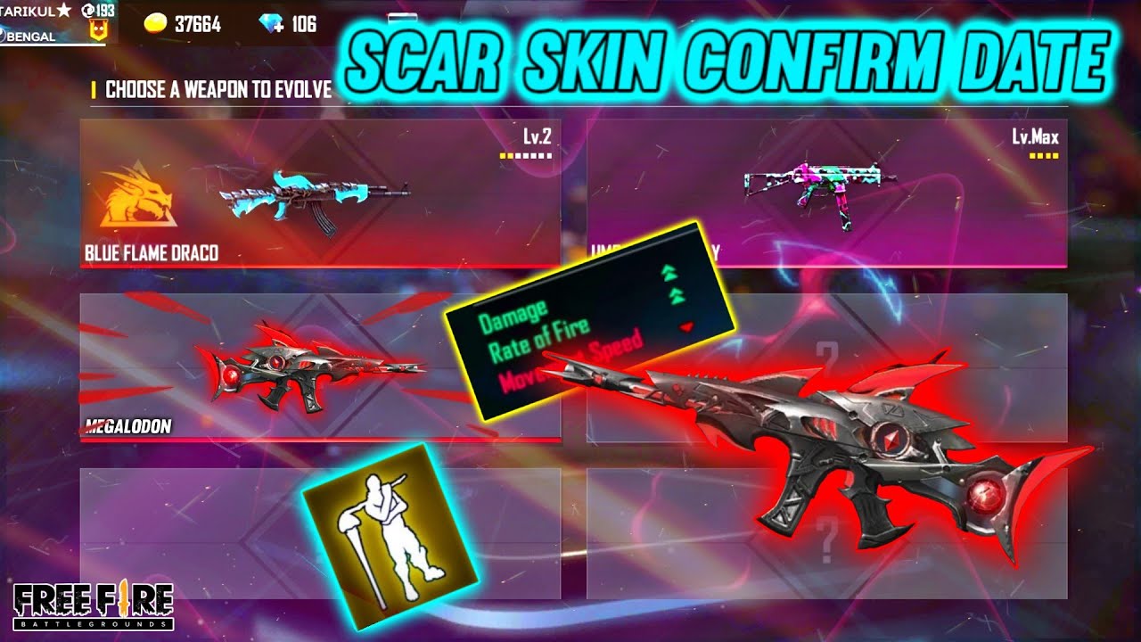 NEW EVO SCAR SKIN IN FREE FIRE | FREE FIRE NEW EVENT | 2021 NEW EVENT