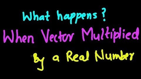 What Happens when Vector is Multiplied by Real Number