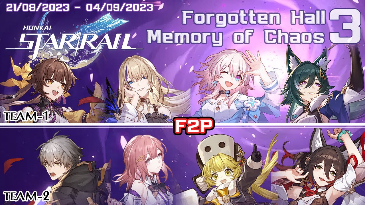 Memory of Chaos 3 - Full Stars - F2P no Healer - Period [21/08/2023-04/09/2023]