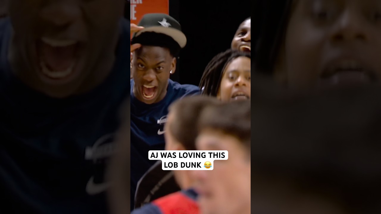 AJ Dybantsa was loving this lob finish!