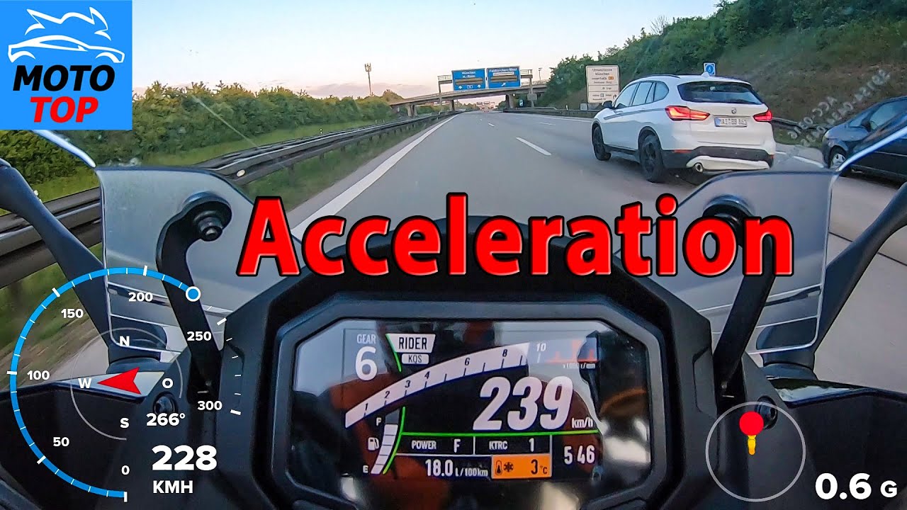 Kawasaki Ninja 1100 SX - ACCELERATION - Gopro GPS and DRAGY measured
