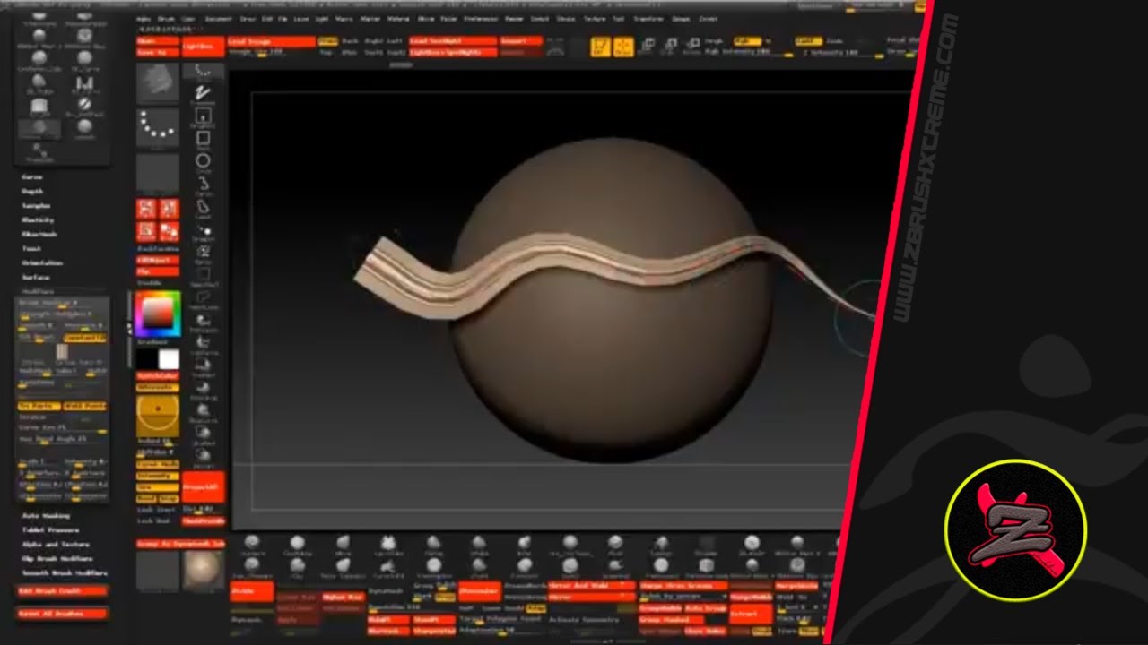 zbrush curves revolve