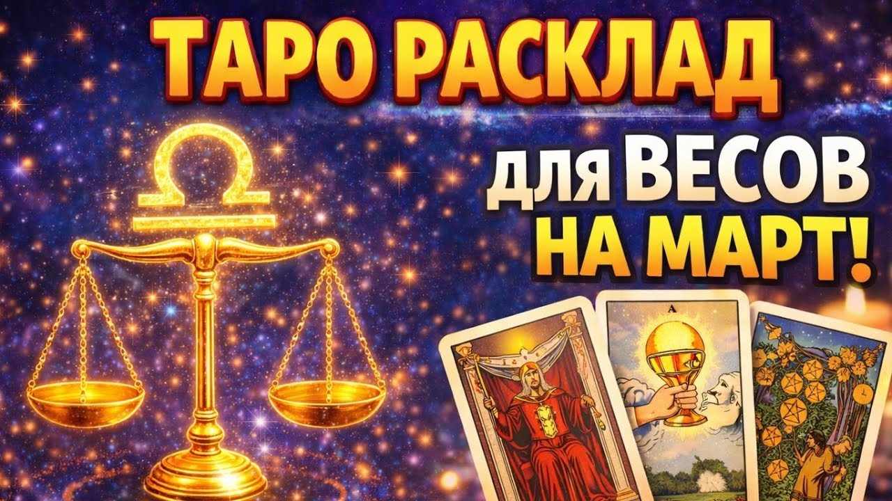 ВЕСЫ- ТАРО РАСКЛАД НА МАРТ 2026 ГОД! МАРТ СТАНЕТ ТОЧКОЙ РОСТА !