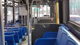 NYC MTA Q20A Bus Operating With A 6 Foot Social Distancing Chained Area In College Point, Queens, NY
