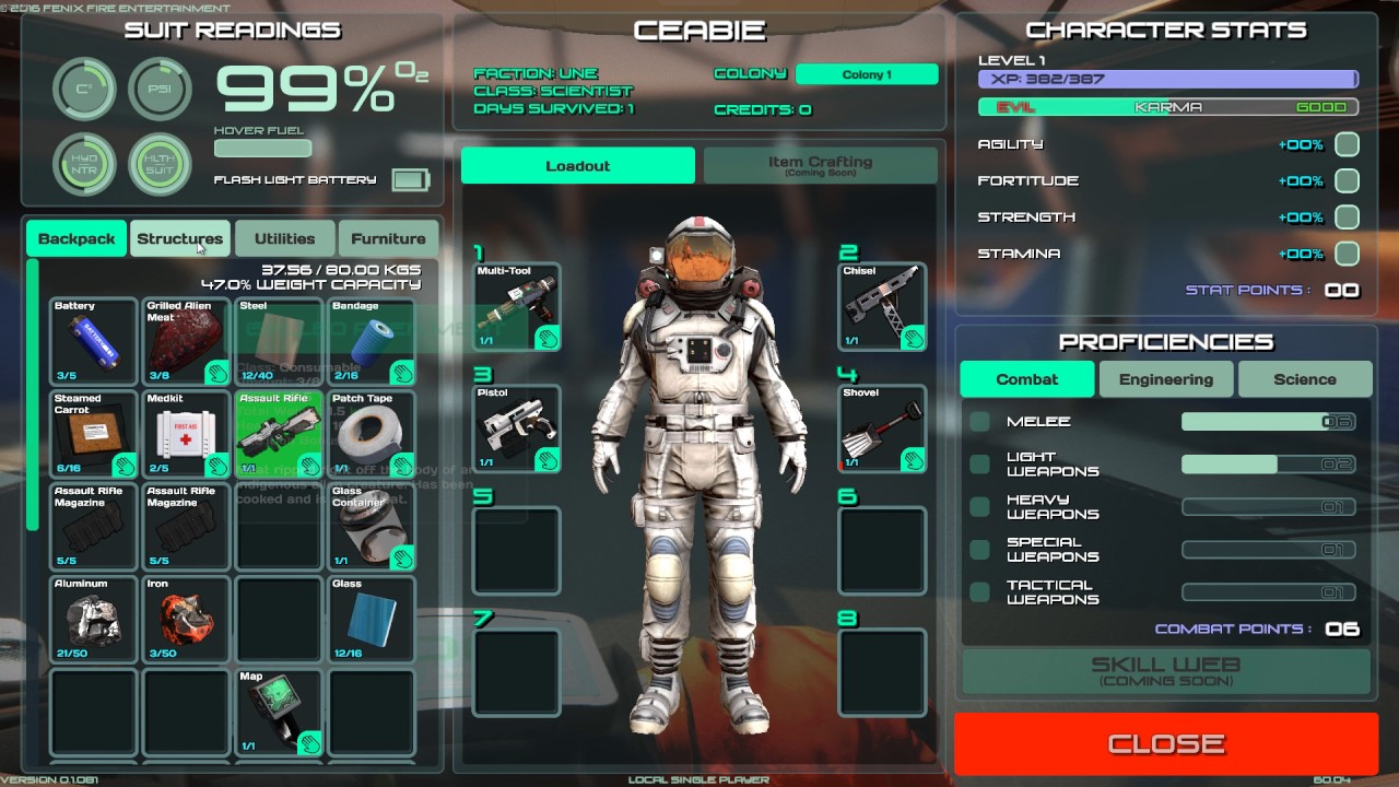 Osiris  New Dawn 0.1.081 BUG