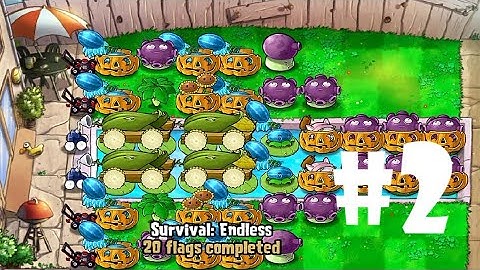 Plants vs Zombies | Survival: ENDLESS (200 Flags Completed) PART 2 (iOS Android)