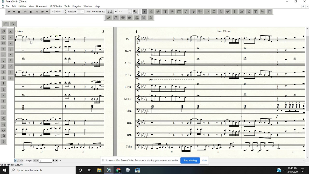 Fine China Band Arrangement YouTube