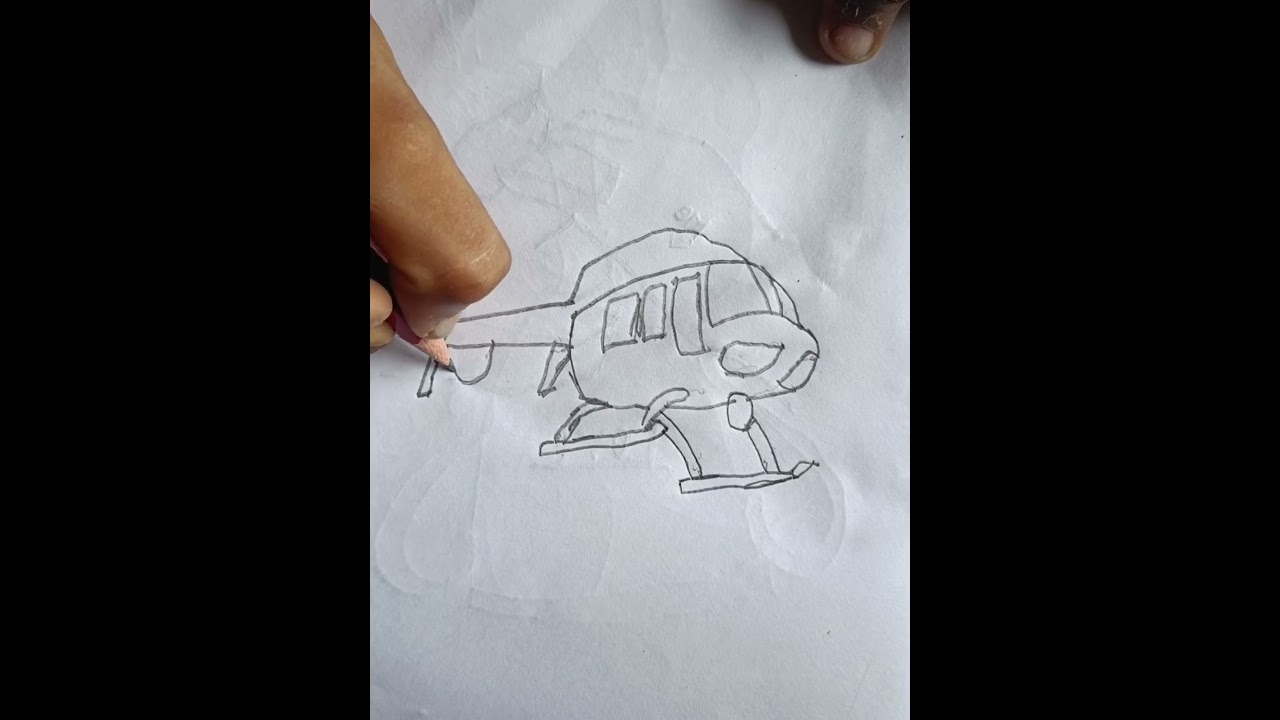 beautiful helicopter drawing
