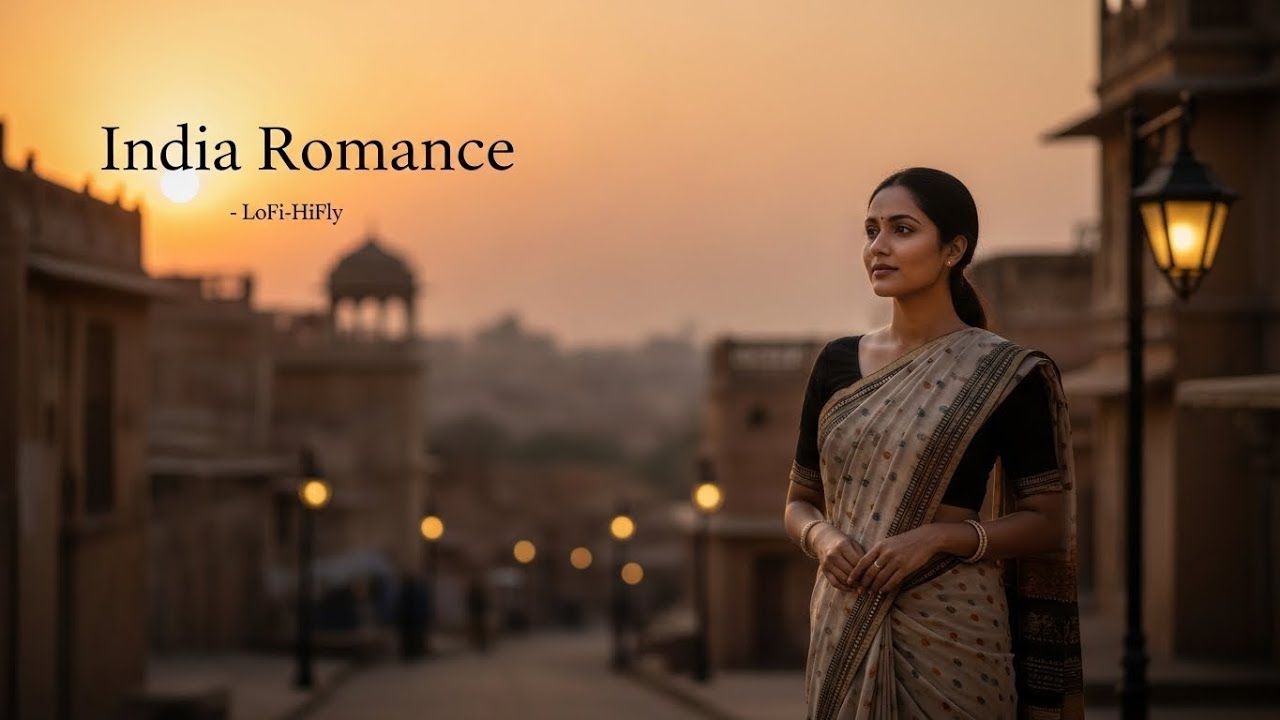 India Romance – LoFi-HiFly 🌙 Asian Love Guitar Lo-Fi | English–Hindustani | Calm Study & Night Drive