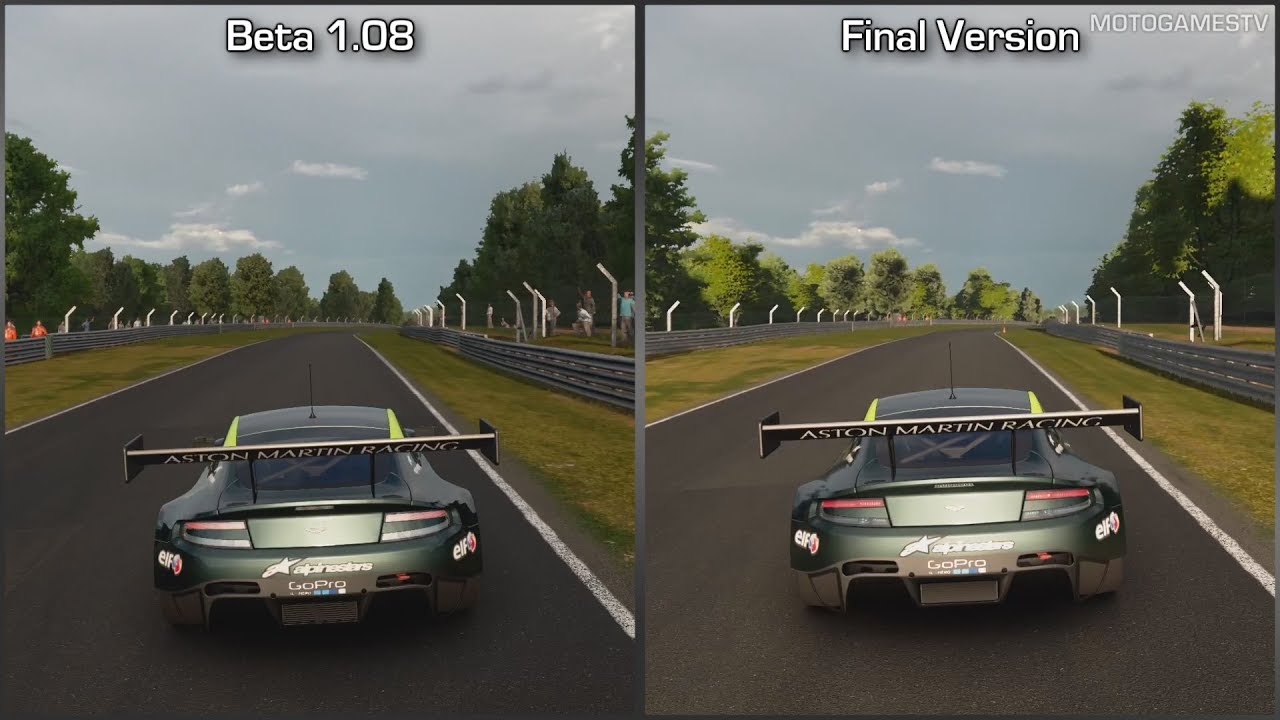Gran Turismo Sport - Beta 1.08 vs Final Version - Aston Martin V12 Vantage  GT3 at Brands Hatch - YouTube