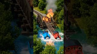 Thomas falls into river! #thomasandfriends #traincrash
