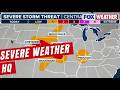 Severe Storms Target Plains Before Increased Threat Expands To Millions Across Midwest By Midweek