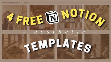 4 aesthetic notion templates for students (academia + nature notion tours)