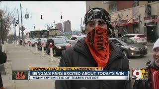 Bengals fans celebrate victory over rival Ravens