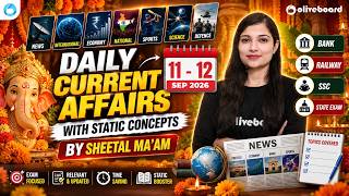 11–12 Sep 2026 | Daily Current Affairs | With Static Concepts | Sheetal Sharma | Oliveboard