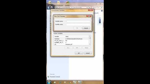 How to change my environment variable in Windows 7