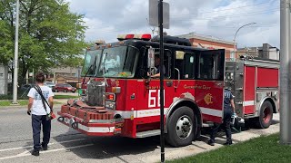 Chicago fire department Engine 68 Spare responding