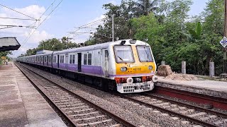 Two windshield purple colour emu train || Indian Railway || eastern Railway